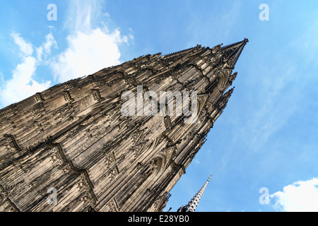 Cologne Cathedral (Koelner Dom) in Gothic style, dedicated to the saints Peter and Mary. Stock Photo