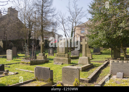 The non-conformist graveyard in the village of Belmont, Lancashire. The ...