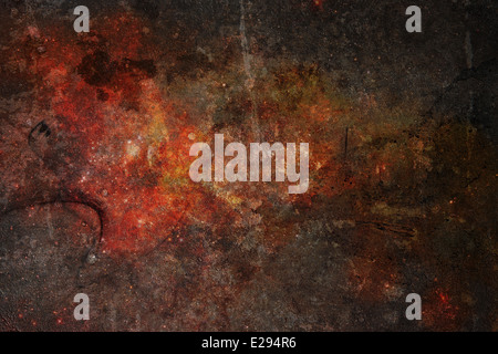 A very highly detailed grunge rusty, metal like background texture image distressed an with scratches. Stock Photo