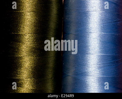 Colored spools of threads.  Stock Photo