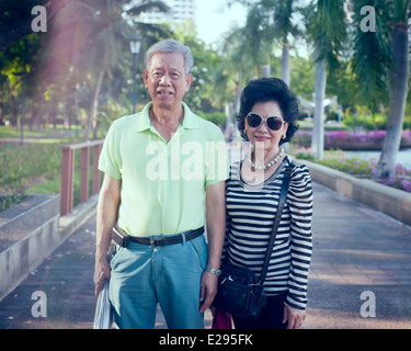 Bangkok Thailand   - Mature couple Stock Photo