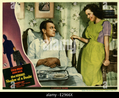 Shadow of a Doubt - Movie Poster , Lobby Card - Director : Alfred Hitchcock Stock Photo