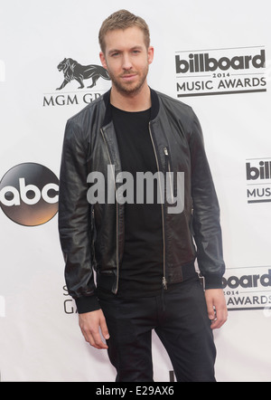 DJ Calvin Harris attend the 2014 Billboard Music Awards in Las Vegas Stock Photo