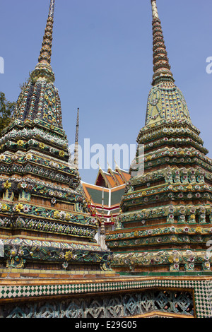 Wat Arun ('Temple of Dawn') is a Buddhist temple in Bangkok, Thailand, on the Thonburi west bank of the Chao Phraya River. Stock Photo