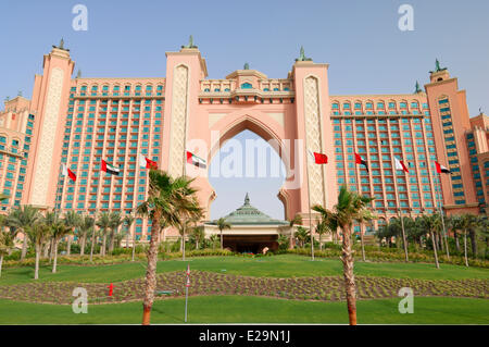 United Arab Emirates, Dubai emirate, Jumeirah, The Palm Jumeirah, Atlantis Luxury Hotel Stock Photo