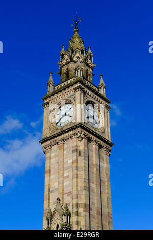 United Kingdom, Northern Ireland, Belfast, the Clock Tower on Custom House square Stock Photo