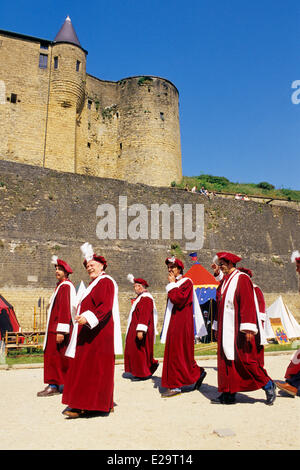 France, Ardennes, Sedan, medieval festival, nobles medieval parade Stock Photo