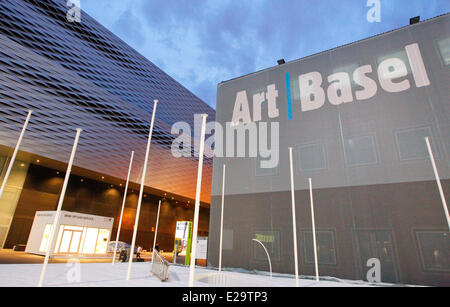 Basel, Switzerland - June 16, 2014: Art Basel 2014 Pre Opening, the biggest Art Fair in the World from 17-22 June 2014 Stock Photo