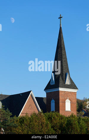Canada, Quebec province, Eastern Townships or Estrie, Lac-Brome, the church Stock Photo