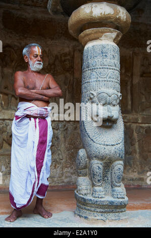 India, Tamil Nadu State, Kanchipuram, Vaikunta Perumal Temple Stock Photo
