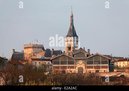 France, Charente, Angouleme, the tower of the Hotel de Ville and the dungeon of the castle of the Counts of Angouleme, in the