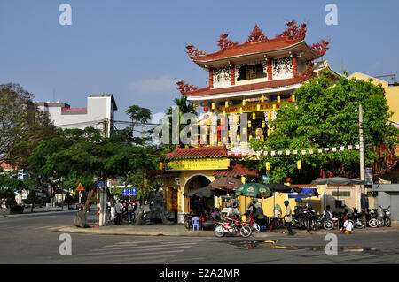 Vietnam, Can Tho province, Mekong delta, Can Tho, pagoda Stock Photo