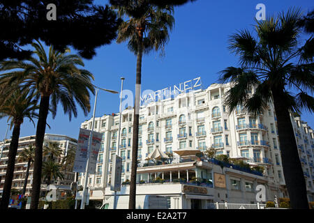 France, Alpes Maritimes, Cannes, Hotel Martinez Stock Photo