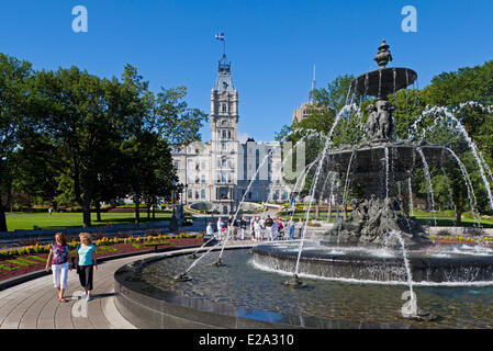 Canada, Quebec Province, Quebec City, the parliament, the Fountain of Tourny Stock Photo