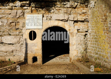 France, Ardennes, Sedan, Cave of Memory 1939 1945, Av des Martyrs de la Resistance, Cave of the memory where on August 29, 1944 Stock Photo