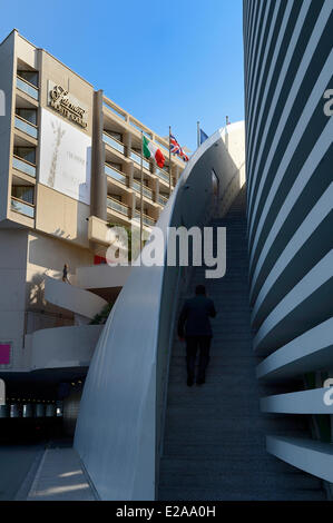 Principality of Monaco, Monaco, Monte-Carlo, Fairmont Hotel and the staircase of the NI BOX Stock Photo