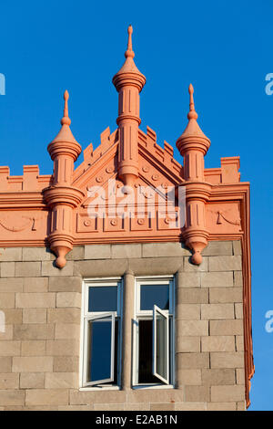 Canada, Quebec Province, Montreal, Plateau Mont Royal, architectural detail of a building facade Stock Photo