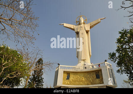 Vietnam, Ba Ria Vung Tau Province, Vung Tau, the highest statue of Christ in the world on Nui Nho mountain Stock Photo