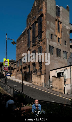 United Kingdom, Scotland, Glasgow, downtown, Glasgow Art School by Mackintosh, Scott Street side Stock Photo