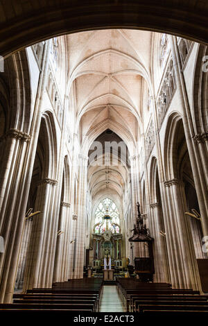 France, Vendee, Lucon, inside of Notre Dame de l'Assomption cathedral Stock Photo