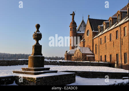 France, Bas Rhin, Mont St Odile, Sainte Odile convent, geographical sundial with 24 faces Stock Photo