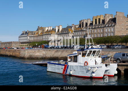 France, Ille et Vilaine, Saint Malo, the walls Stock Photo