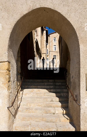 France, Gers, Auch, stop on El Camino de Santiago, Porte d'Arton, gate of the primitive surrounding wall of the Medieval town Stock Photo