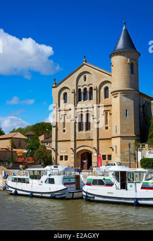 France, Aude, Ventenac en Minervois and the Canal du Midi, listed as World Heritage by UNESCO Stock Photo