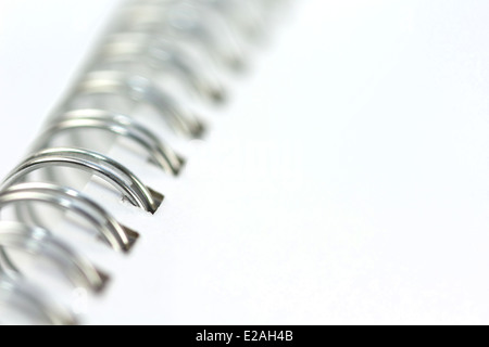 Spiral bound Notebook close up Stock Photo