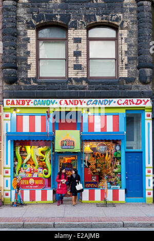 Canada, Nova Scotia, Halifax, downtown, Barrington Street, Freak Lunchbox candy store Stock Photo