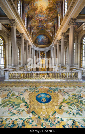 /France, Yvelines, Chateau de Versailles, listed as World Heritage by UNESCO, the Royal Chape Stock Photo