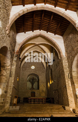 France, Pyrenees Orientales, Codalet, Saint Michel de Cuxa abbey, the church Stock Photo