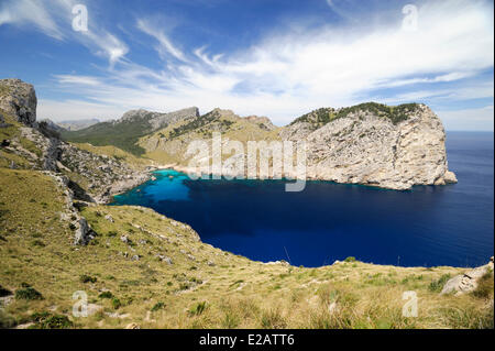 Spain, Balearic Islands, Mallorca, Formentor peninsula, Cala Figuera, cliffs Stock Photo