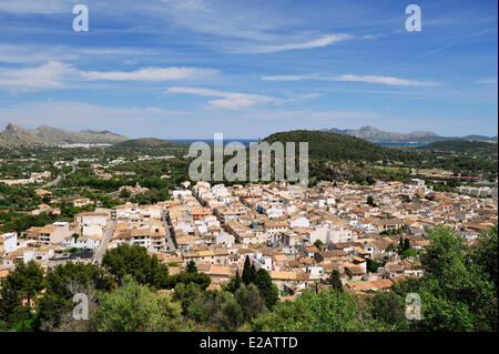 Spain, Balearic Islands, Mallorca, Pollença, view of the town Stock Photo
