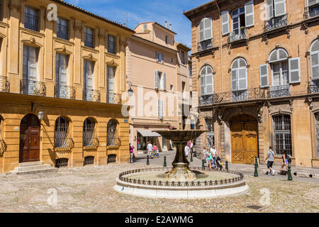 France, Bouches du Rhone, Aix en Provence, Place d'Albertas Stock Photo