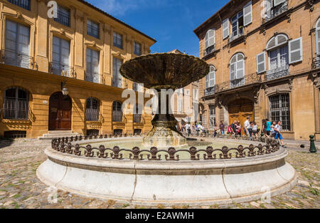 France, Bouches du Rhone, Aix en Provence, Place d'Albertas Stock Photo