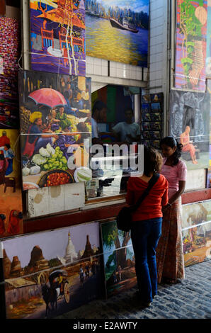 Myanmar (Burma), Yangon Division, Yangon, old city, Bogyoke Aung San Market Stock Photo