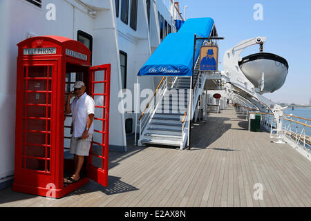 United States, California, Los Angeles, Long Beach, the cruise ship Queen Mary now a museum and hotel Stock Photo