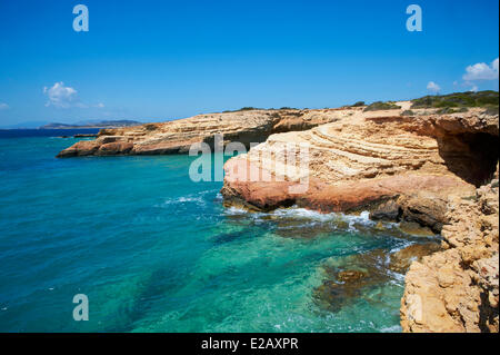 Greece, Cyclades, Lesser Cyclades, Koufonissia Islands, Pisina, natural swimming pool Stock Photo