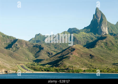 France, French Polynesia, Marquesas islands, Ua Pou island, runway Stock Photo