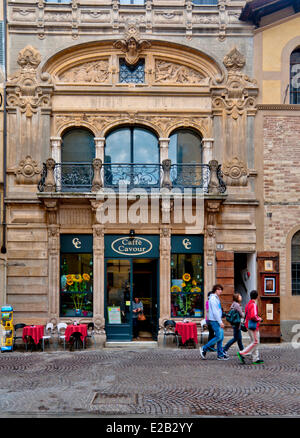 Italy, Umbria, Citta di Castello, Slow City, coffee Cavour Stock Photo
