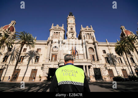 Spain, Valencia, Town Hall built in 1905, houses the Museo Historico Municipal Stock Photo