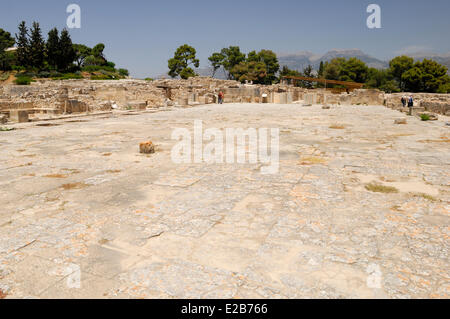 Greece, Crete, Phaistos, archaeological site, central courtyard Stock Photo