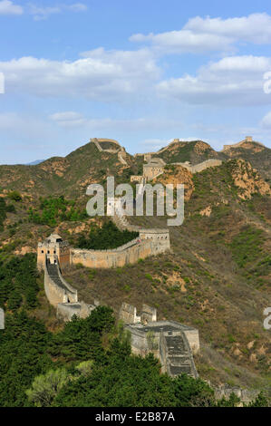 China, Hebei province, Great Wall of China listed as World Heritage by UNESCO, Jinshanling section Stock Photo