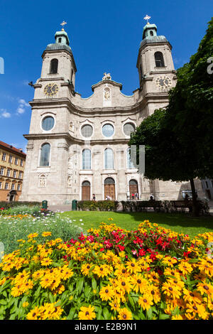 Austria, Tyrol, Innsbruck, the cathedral Saint Jacques (Dom Sankt Jakob) Stock Photo