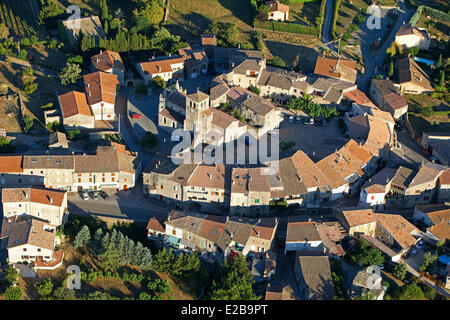 France, Ardeche, Lachapelle sous Aubenas (aerial view Stock Photo