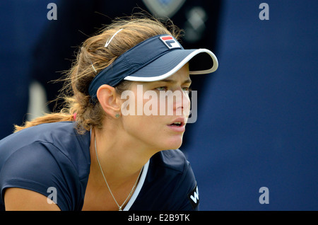 Julia Goerges (Germany) playing at Devonshire Park, Eastbourne, 2014 Stock Photo