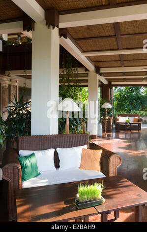 Indonesia, Bali, Ubud, Buahan Payangan, Ubud Hanging Gardens hotel group Orient-Express, lobby Stock Photo