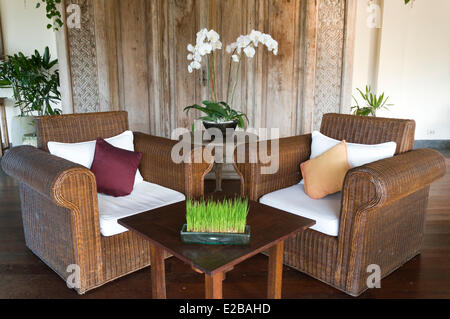 Indonesia, Bali, Ubud, Buahan Payangan, Ubud Hanging Gardens hotel group Orient-Express, lobby Stock Photo