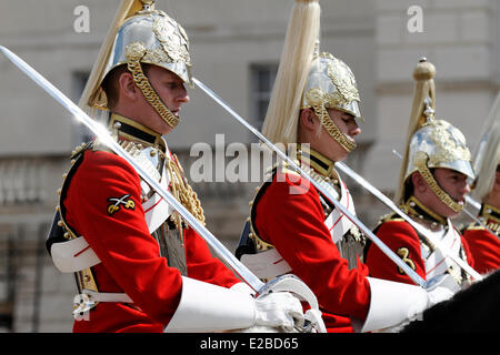 United Kingdom, London, Westminster borough, Horse Guards Parade, the Life Guards changing the guard